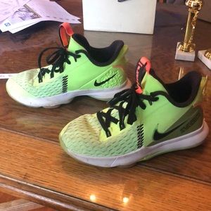 Nike Lebrons worn for basketball.